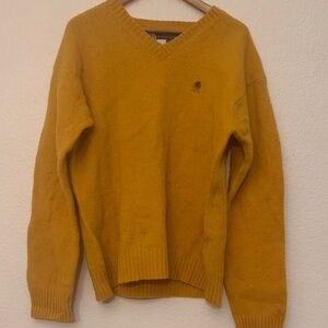 Men's Mustard V-Neck Sweater
